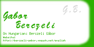 gabor berczeli business card
